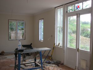 Leadlight stained glass Whangarei. The studio under renovation